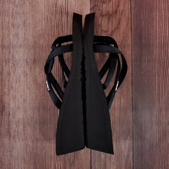 Teva Womens Sz 10 Black Mush Mandalyn Wedge Ola 2 Sandals Slip On Slides 1000099 - Picture 8 of 14